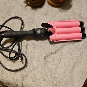 Alure Digital Triple Curling Iron with Black Handle